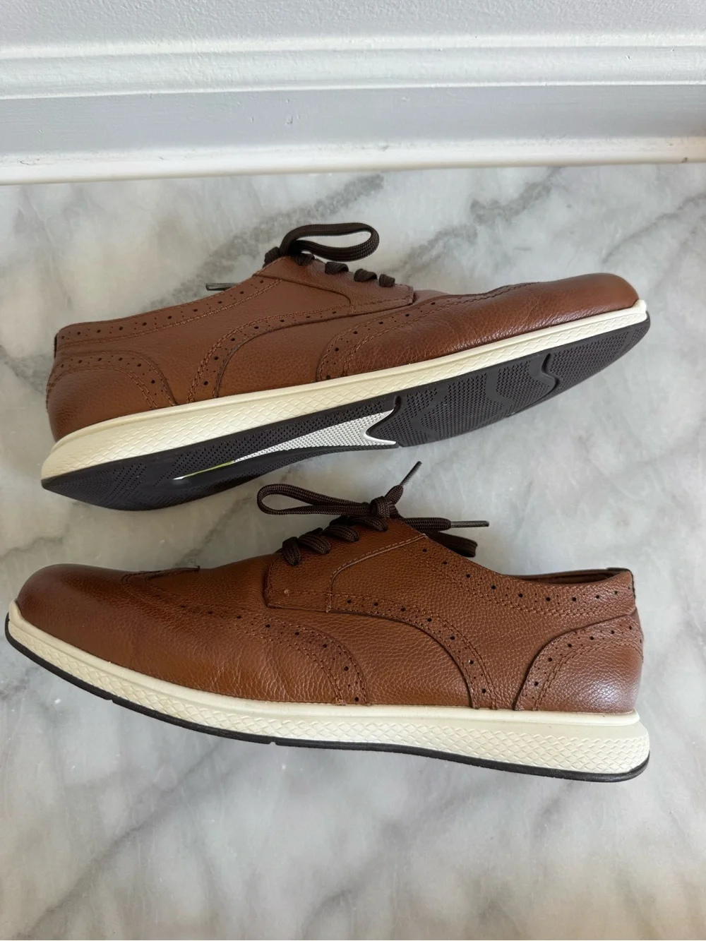 Florsheim Great Lakes Wingtip Oxford Jr. Size 7 Brown Leather